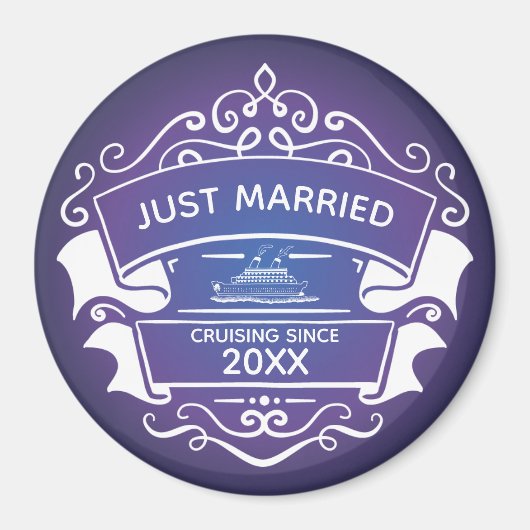 Just Married Honeymoon Cruise Magnet (Vorne)