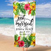 Just Married Honeymoon Wedding Brautparty Geschenk Strandtuch