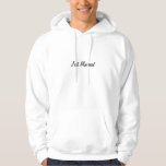 'Just Married' Hooded Jumper Hoodie<br><div class="desc">Ein großartiger Jumper mit "nur verheiratet" vor und zurück,  perfekt für ein frisch verheiratetes Paar</div>