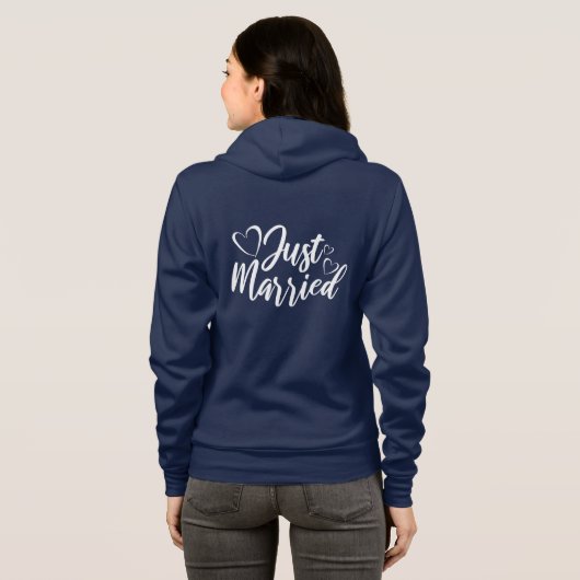 Just Married Hoodie (Schwarz voll)