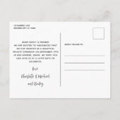 Just Married Hund Ehrenhochzeit Ankündigungspostkarte (Rückseite)