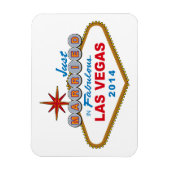 Just Married in Fabulous Las Vegas 2014 (Zeichen) Magnet (Vertikal)