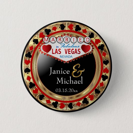 Just Married in Fabulous Las Vegas - Red Button (Vorderseite)