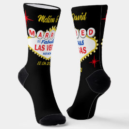 Just Married in Las Vegas Wedding Groom Socken