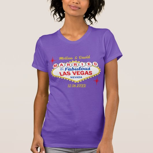 Just Married in Las Vegas Wedding T-Shirt (Vorderseite)
