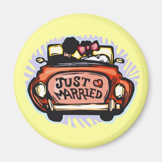 Just Married Jalopy Magnet (Vorne)