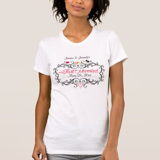 Just Married Keepake Custom T-Shirt (Vorderseite)