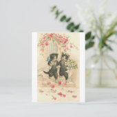 Just Married Kitty Cats Postkarte (Stehend Vorderseite)