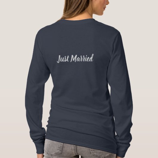Just Married Ladys LongSleeve TShirt (Rückseite)