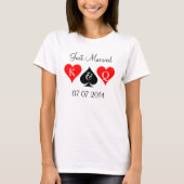 Just Married Las Vegas Hochzeit zu Shirt mit Datum (Vorderseite)