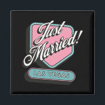 Just Married Las Vegas Wedding Bride Groom Magnet<br><div class="desc">Just Married Las Vegas Wedding Bride Groom</div>