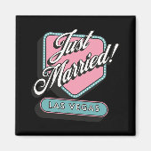 Just Married Las Vegas Wedding Bride Groom Magnet (Vorne)