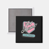Just Married Las Vegas Wedding Bride Groom Magnet (Vorderseite/Rückseite)
