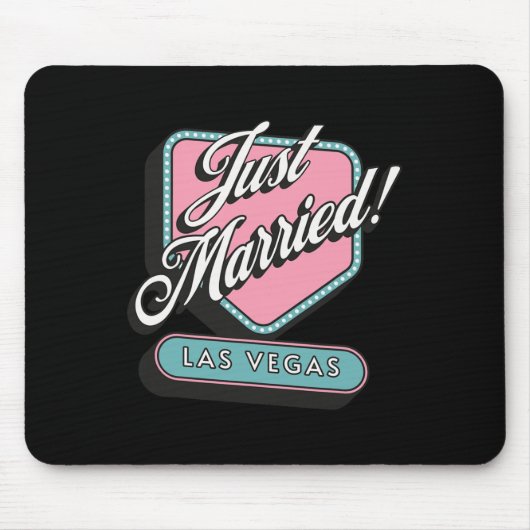 Just Married Las Vegas Wedding Bride Groom Mousepad (Vorne)