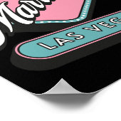 Just Married Las Vegas Wedding Bride Groom Poster (Ecke)