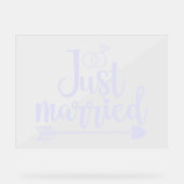 Just Married Lavender Acrylschild (Vorderseite)