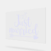Just Married Lavender Acrylschild (Winkel)