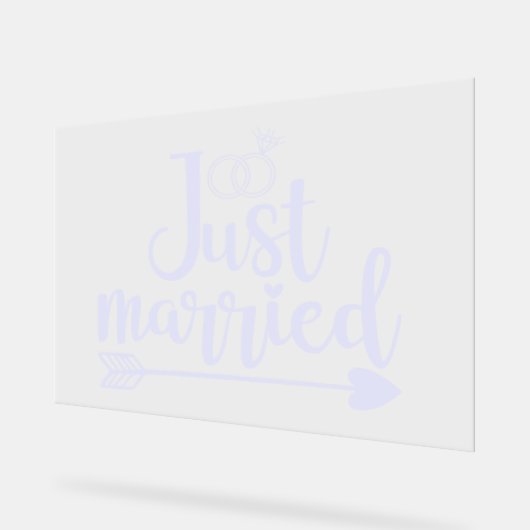 Just Married Lavender Acrylschild (Winkel)