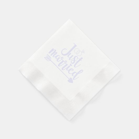 Just Married Lavender Serviette (Ecke)