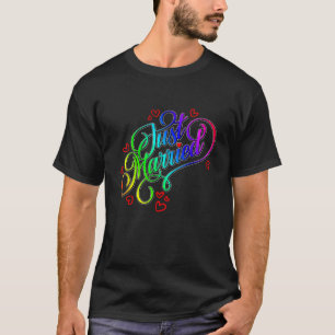 Just Married Lesbian Gay Bisexual Shirt T Shirt