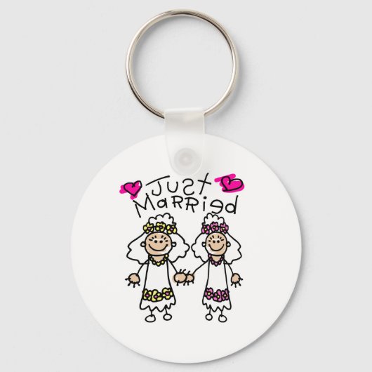 Just Married Lesbians Schlüsselanhänger (Vorderseite)