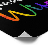 Just Married Lgbt Wedding Party Lesbian Ehefrau T- Poster (Ecke)