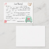 Just Married libs Mitteilungskarte (Vorne/Hinten)