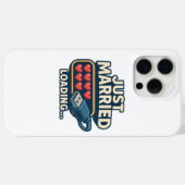 Just Married Loading - Funny Tech Wedding Case-Mate iPhone Hülle (Rückseite (Horizontal))