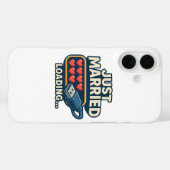 Just Married Loading - Funny Tech Wedding Case-Mate iPhone Hülle (Rückseite (Horizontal))