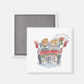 Just Married Magnet (Vorderseite/Rückseite)