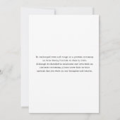 Just Married Minimal Schreibwriter Foto Elopement Ankündigung (Rückseite)