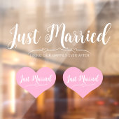 Just Married Modern Stylish Script Custom Car Fensteraufkleber (Blatt 2)