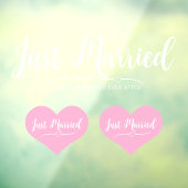 Just Married Modern Stylish Script Custom Car Fensteraufkleber (Blatt 3)