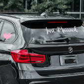 Just Married Modern Stylish Script Custom Car Fensteraufkleber