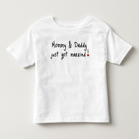 Just Married Mommy Daddy Kleinkind T-shirt (Vorderseite)