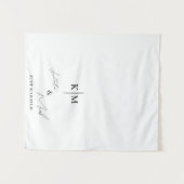 Just Married Monogram Wedding Car Banner Sign Wandteppich (Vorderseite (Horizontal))