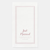 Just Married Mr. Dusty Rose Pink Wedding Dinner Serviette (Vorderseite)