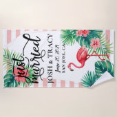 Just Married, Mr. & Mrs., Flitterwochen, Individue Strandtuch (Vorderseite)