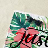 Just Married, Mr. & Mrs., Flitterwochen, Individue Strandtuch (Beispiel)