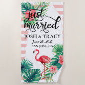 Just Married, Mr. & Mrs., Flitterwochen, Individue Strandtuch (Vorderseite)