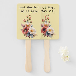 Just Married Mr. & Mrs. | Hochzeitsflormonogramm Fächer