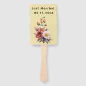 Just Married Mr. & Mrs. | Hochzeitsflormonogramm Fächer (Vorderseite)