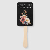 Just Married Mr. & Mrs. | Hochzeitsflormonogramm Fächer (Vorderseite)