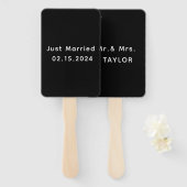 Just Married Mr. & Mrs. | Hochzeitsmonogramm Fächer (Vorne und Hinten)