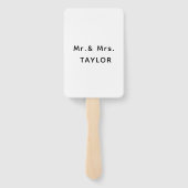 Just Married Mr. & Mrs. | Hochzeitsmonogramm Fächer (Rückseite)