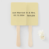 Just Married Mr. & Mrs. | Hochzeitsmonogramm Fächer (Vorne und Hinten)