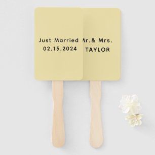 Just Married Mr. & Mrs. Hochzeitsmonogramm Fächer