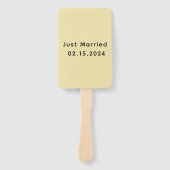 Just Married Mr. & Mrs. | Hochzeitsmonogramm Fächer (Vorderseite)