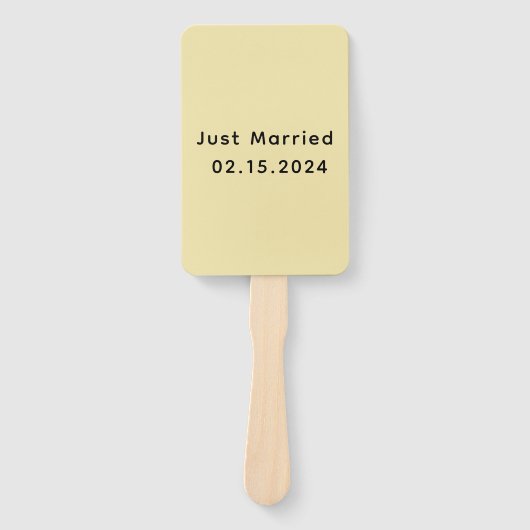 Just Married Mr. & Mrs. | Hochzeitsmonogramm Fächer (Vorderseite)