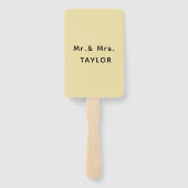 Just Married Mr. & Mrs. | Hochzeitsmonogramm Fächer (Rückseite)